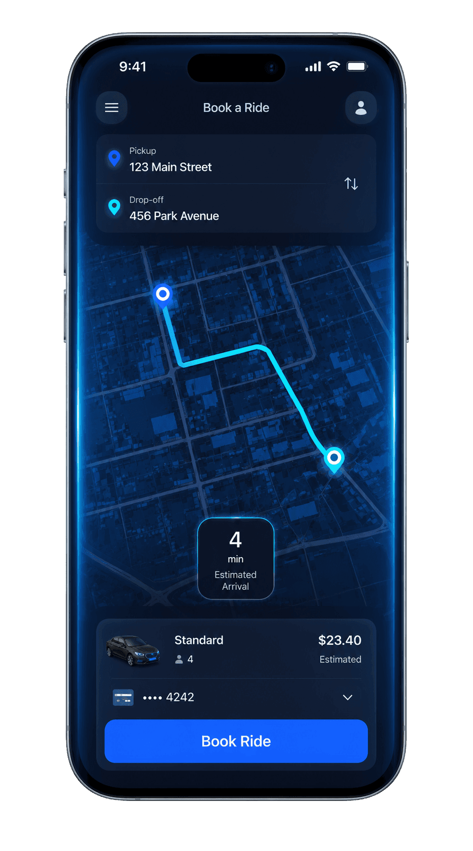 GoNex rider app shown on a phone