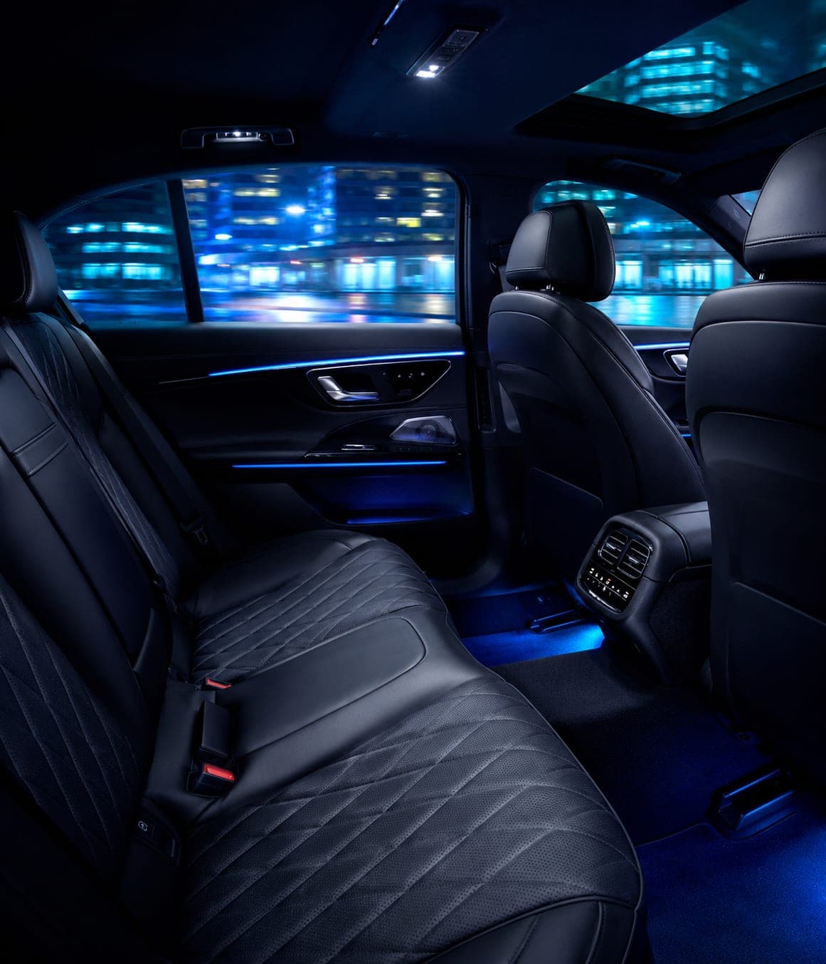 Clean, comfortable GoNex vehicle interior