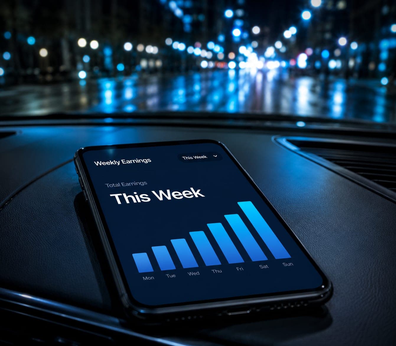 GoNex driver app showing real-time earnings